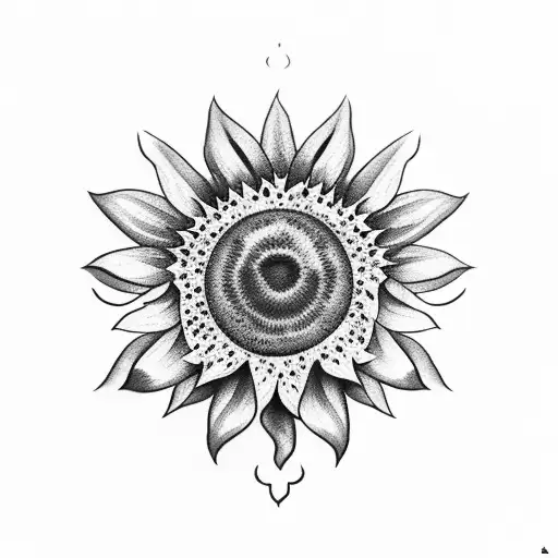 Sunflower With Smoky Plant