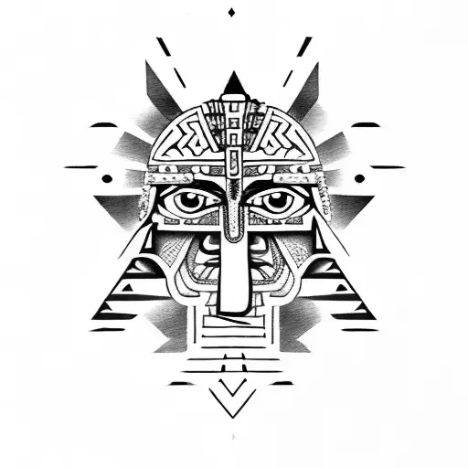 Aztec Face Eye Of Horus