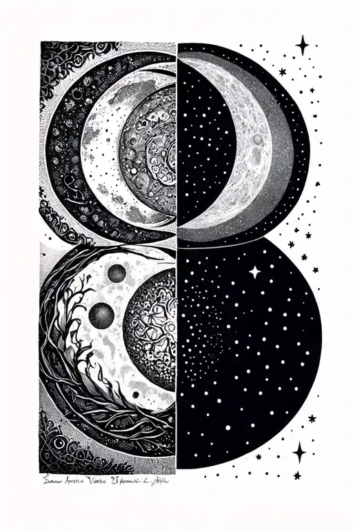 Vine Inspired Moon Phases And Velaris With Stars