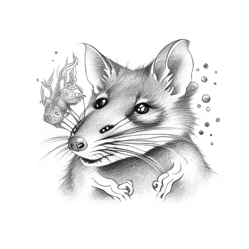 A Rat Sitting On Top Of A Fox