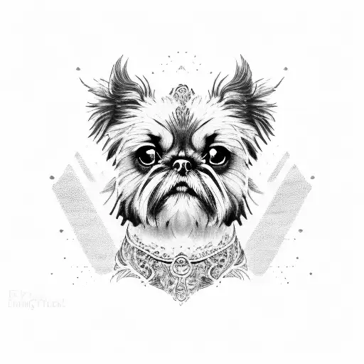 Fine Line Brussels Griffon Dog