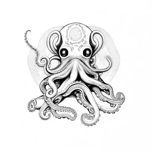 Loighthouse With Octopus An Boat