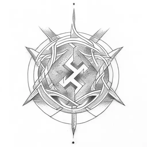 Nordic Rune With Nature