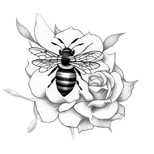 Floral Sleeve With Bees