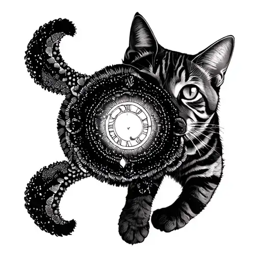 Bengal Cat Creates A Magic Circle And Stops Time