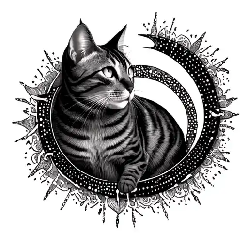 Bengal Cat Creates A Magic Circle And Stops Time