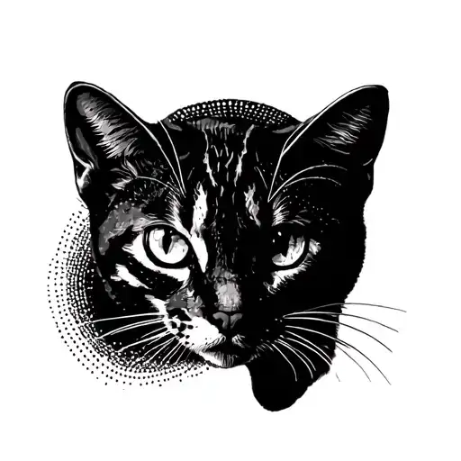 Bengal Cat With Spots Creates A Magic Circle And Stops Time