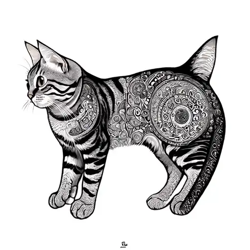 Bengal Cat Magic Circles Human Legs Stop Time