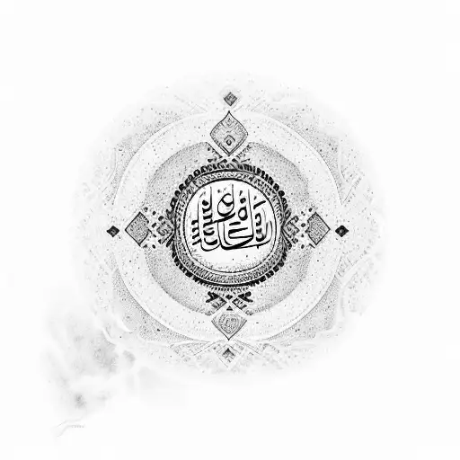 Maktub In Arabic Scripture Inside A Circle