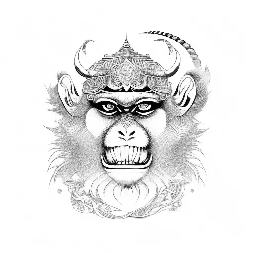 Japanese Style Tattoo Monkey King