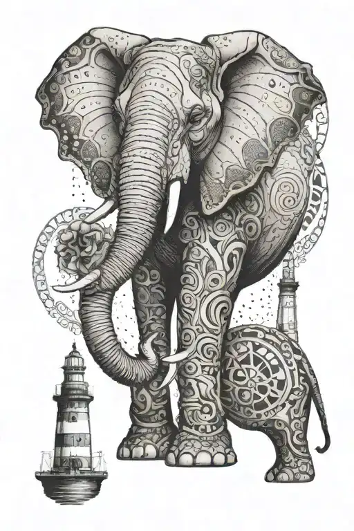 Elephant At Lighthouse