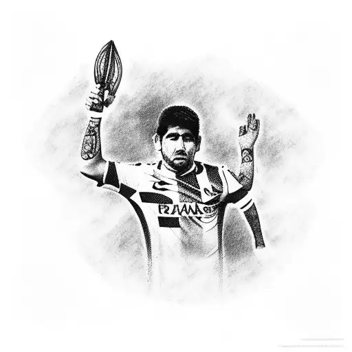 Juan Roman Riquelme Y Diego Armando Maradona