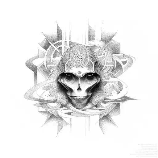 Human Suspended In Mystic Cosmos Space