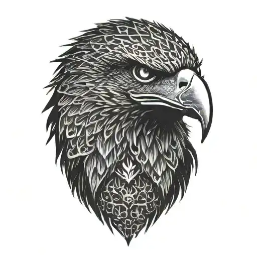 The Silhouette Of A Eagles Head