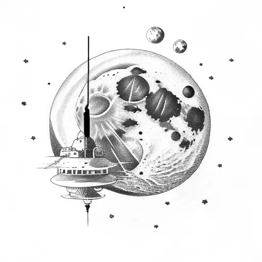 Moon Spinning Off Into Outer Space