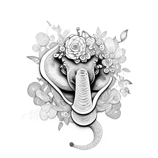 Brontosaurus With Flower Crown