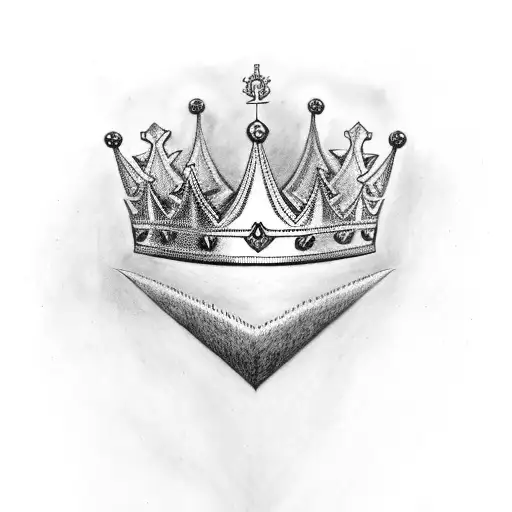 A Kings Crown With Letter 'K'
