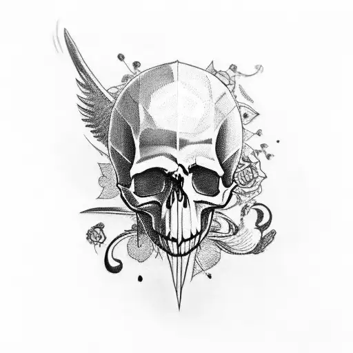 Skull And Crow