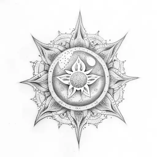 Flower Moon Sun Sea Star