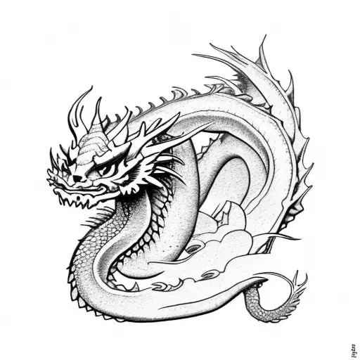Dragon On Bicep And Forearm