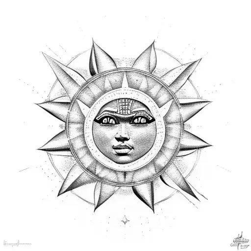 Egyptian Mythology Sun And Power Symbol