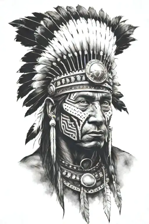 Native American Warrior Portrait