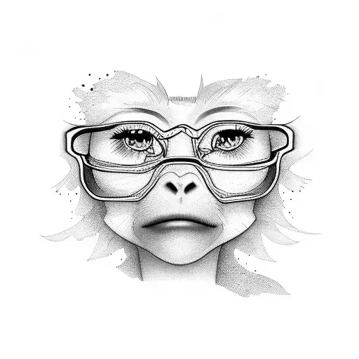 Glasses Girl Monkey