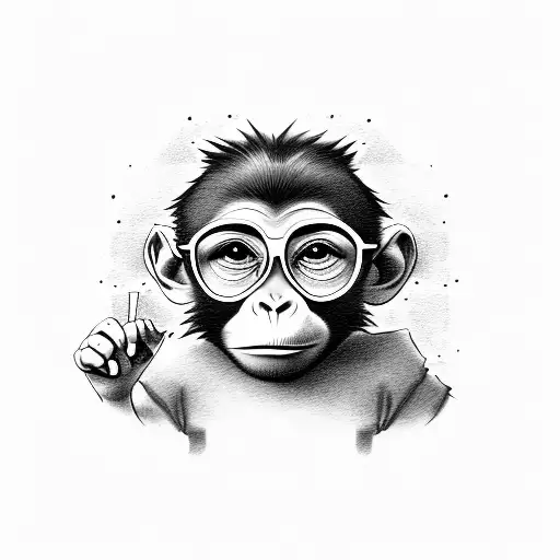 Glasses Baby Girl Monkey