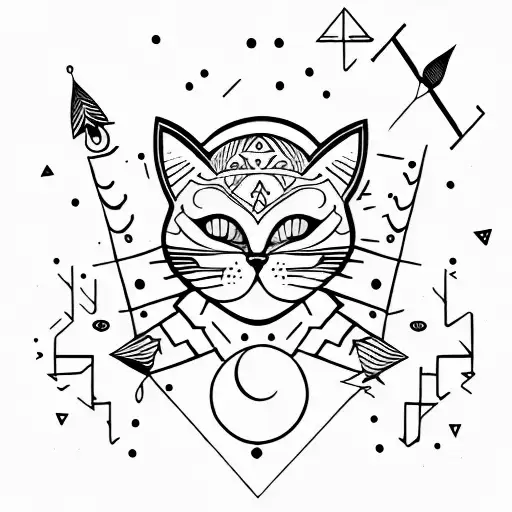 Cat Moon Arrows Woman