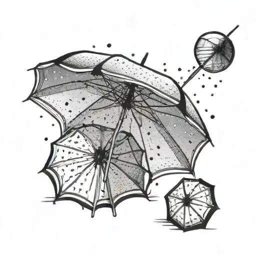 Beach Umbrella Tilted With Shade