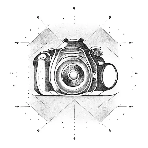 Dslr With A Sunset In The Lens