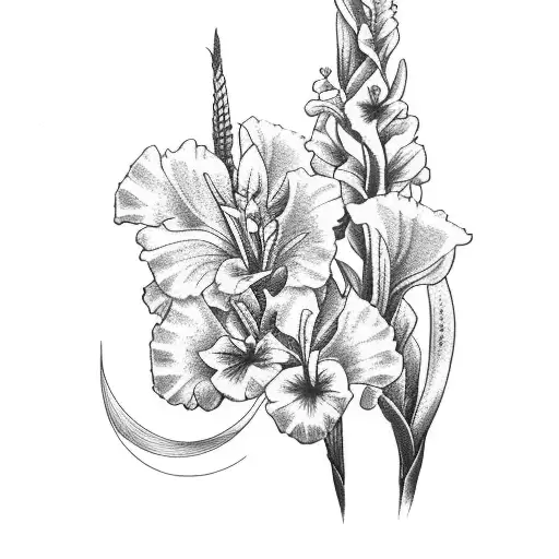 Gladiolus Flower With Mum Script