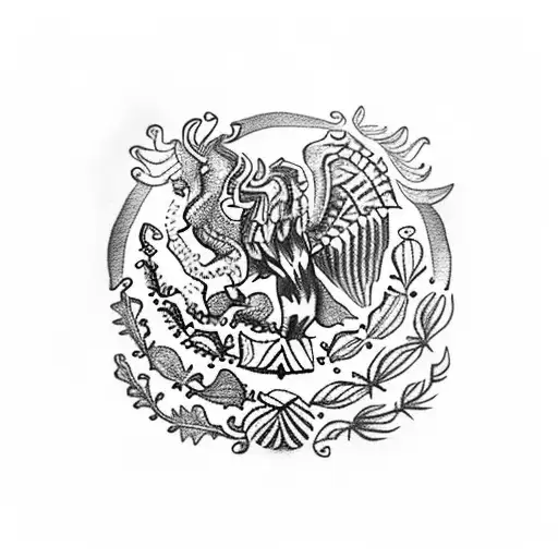 444 With Mexican Flag In The