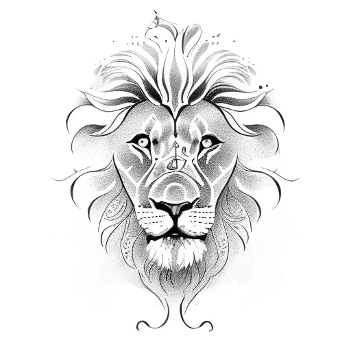 Lion With Dove With Rose