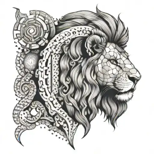 Aries And Lion Head
