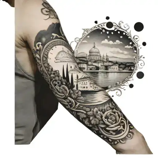 Italian Theme Arm Sleeve