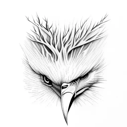 Forest With Bald Eagle