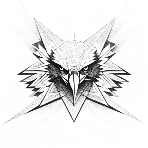 Eagle In A Triangular Shape