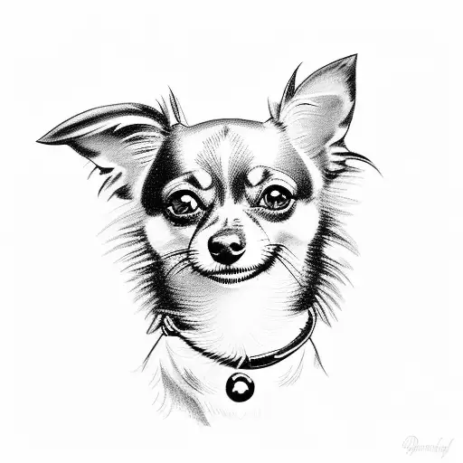 Black Chihuahua Terrier And A Mini Australian Shepherd Hanging Out Together