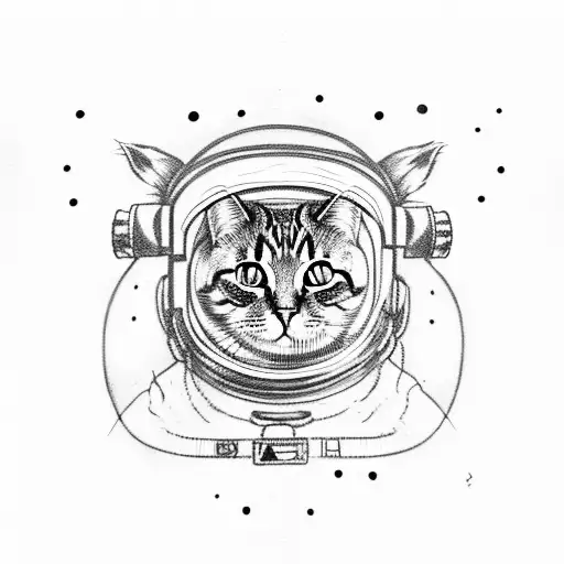 Cat In Space With Astronaut Suit
