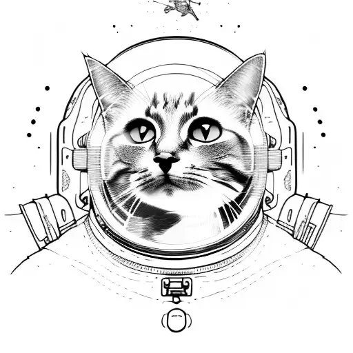 Cat In Space With Astronaut Suit