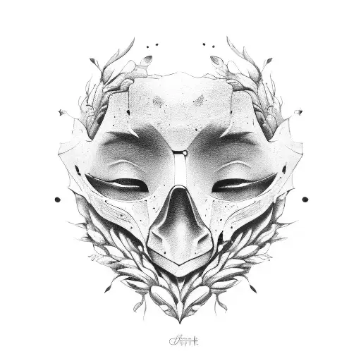 Hands Holding A Broken Mask