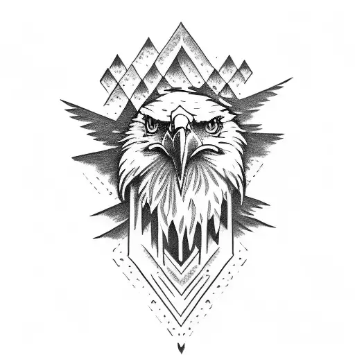 Eagle Lightning Skull