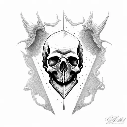 Lord Of Thhe Ring Skull With Letter J