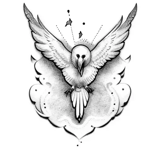 Raven And White Dove