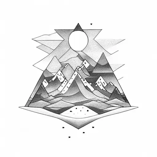 Hourglass And Mountains