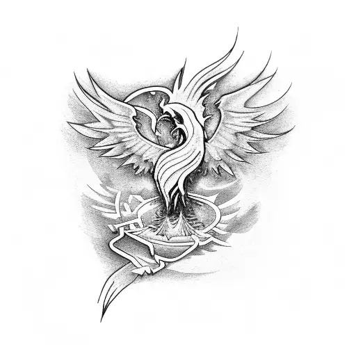 A Phoenix Rising From A Computer Motherboard