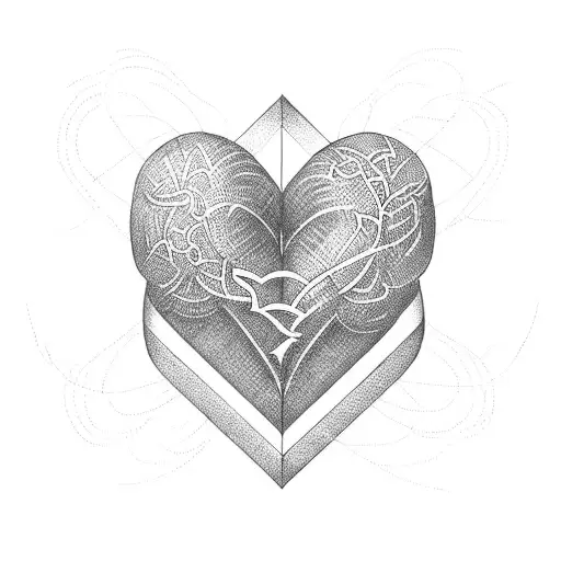 A Stock Market Graph Intertwined With A Heart Representing Love For Success