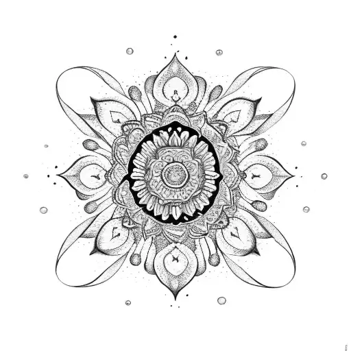 A Chakra Mandala With Delicate Flowers And Butterflies
