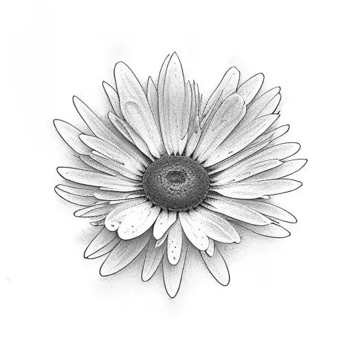 A Fading Daisy With Long Stems